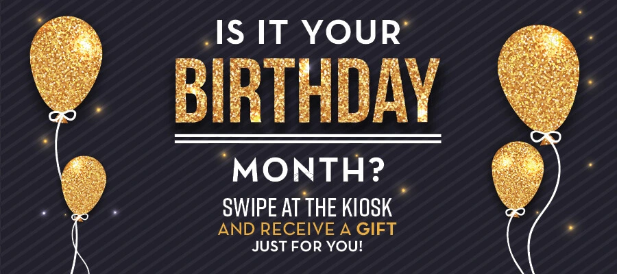 Birthday poster gift campaign at kiosk