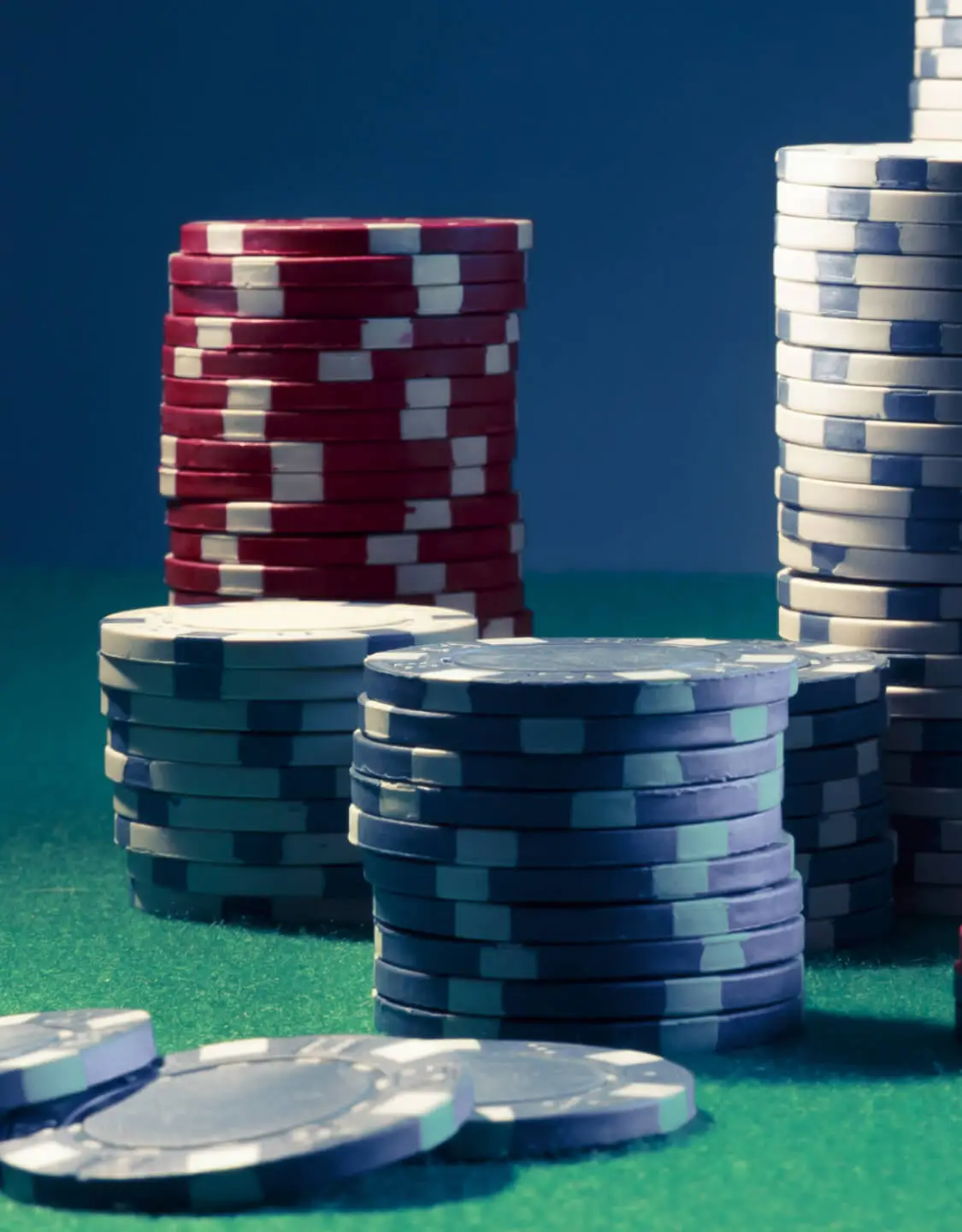 Casino Table games chips Banner - for Mobile