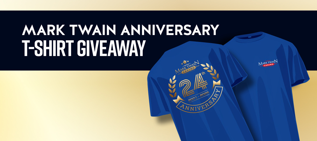 Mark Twain Anniversary T-Shirt Giveaway