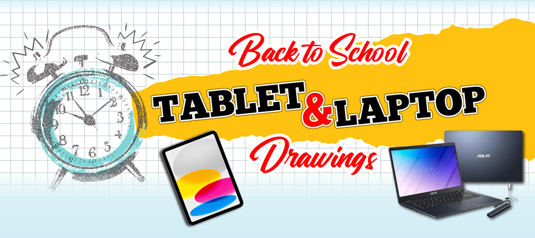 Back to School Tablet & Laptop Drawings